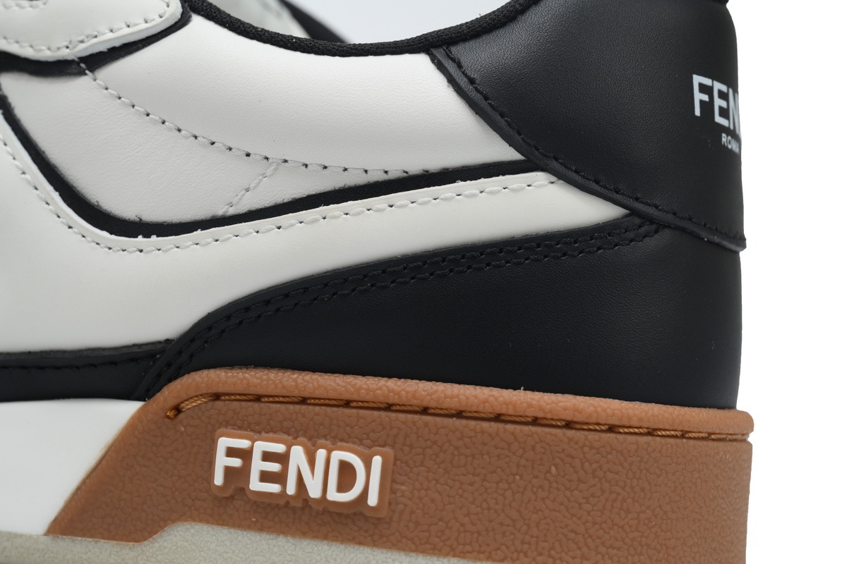 Coco Shoes Fendi Match Low Black White Leather