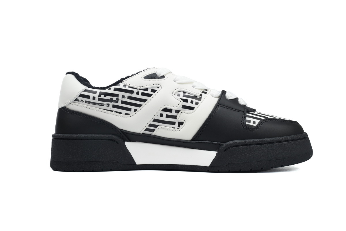 Coco Shoes Fendi Match Low 'White Black Motif' 7E1495 AQ6G F1MYR