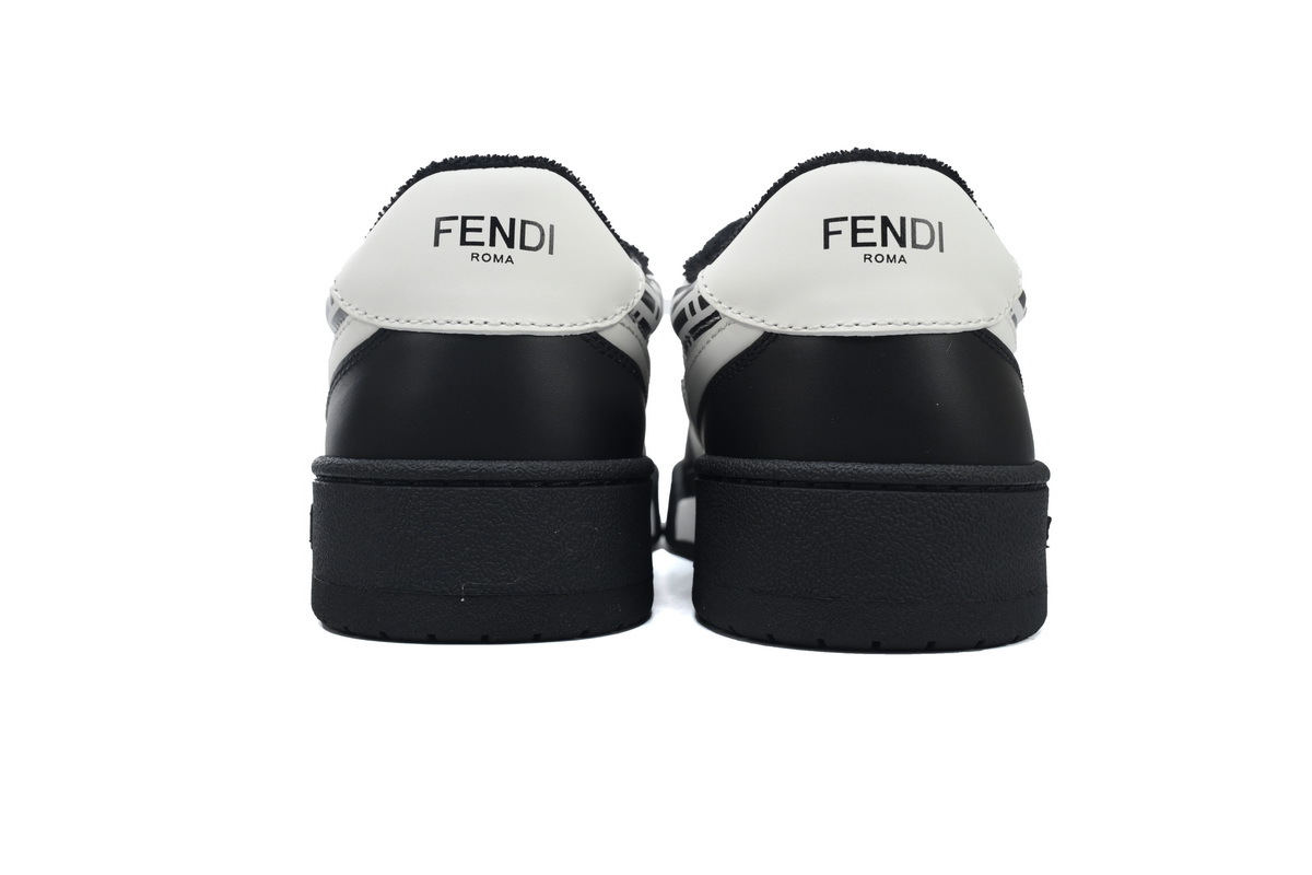 Coco Shoes Fendi Match Low 'White Black Motif' 7E1495 AQ6G F1MYR
