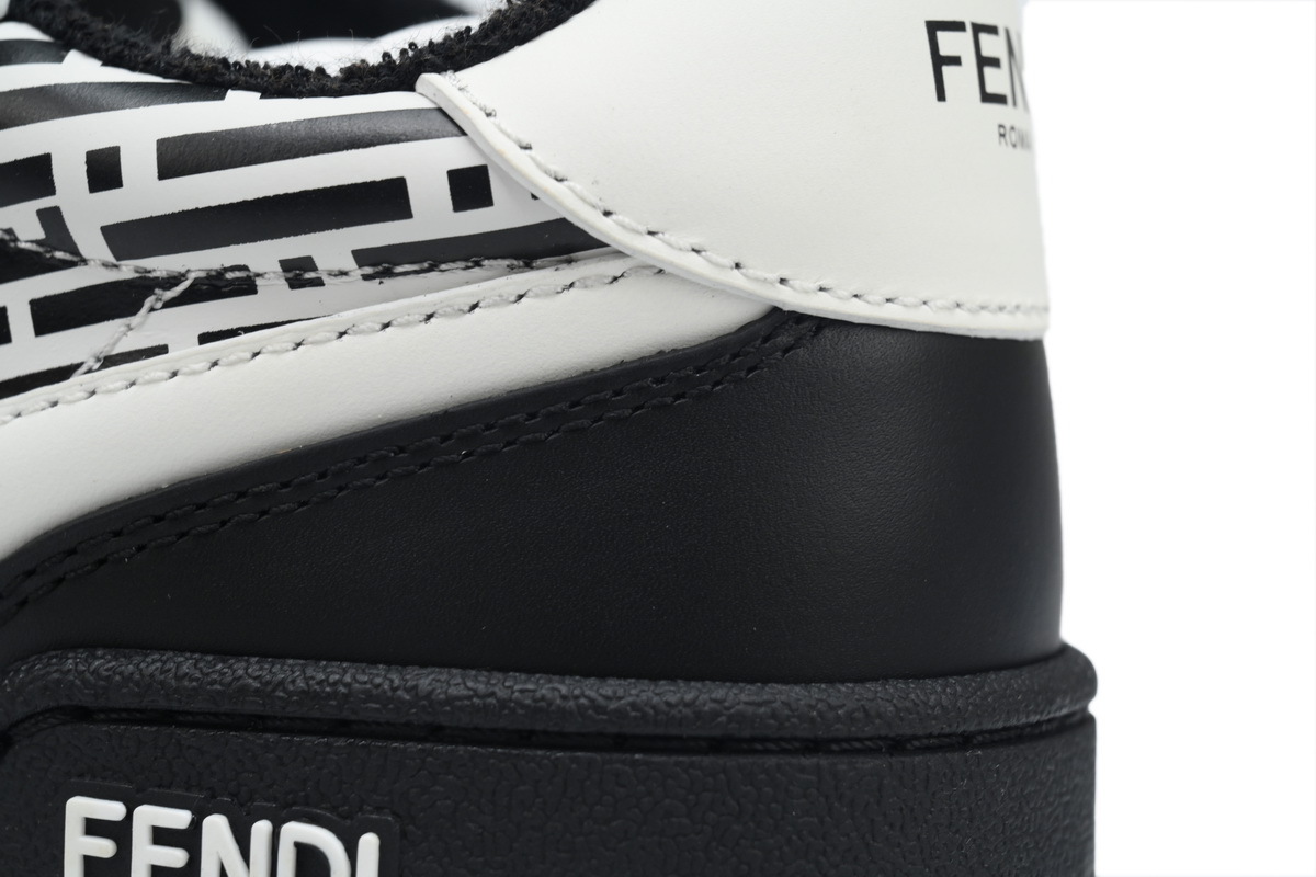 Coco Shoes Fendi Match Low 'White Black Motif' 7E1495 AQ6G F1MYR