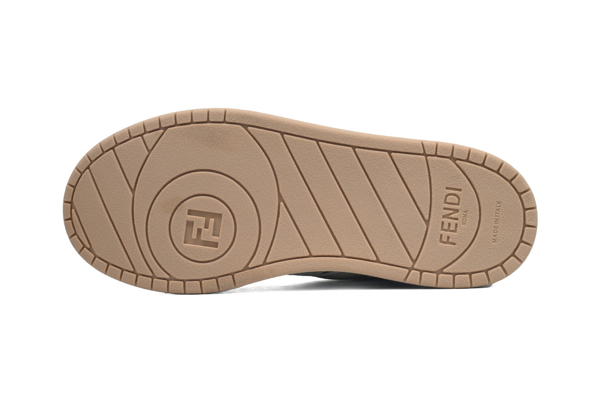 Coco Shoes Fendi Match Vitello Leather & Tonal Logo Jacquard Sneakers