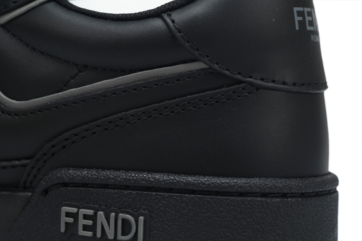 Coco Shoes Fendi Match Low Pure Black Leather