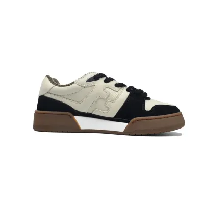 Fendi Match Low Top Suede Black Beige 7E1493 AHH2 F1FZB 02