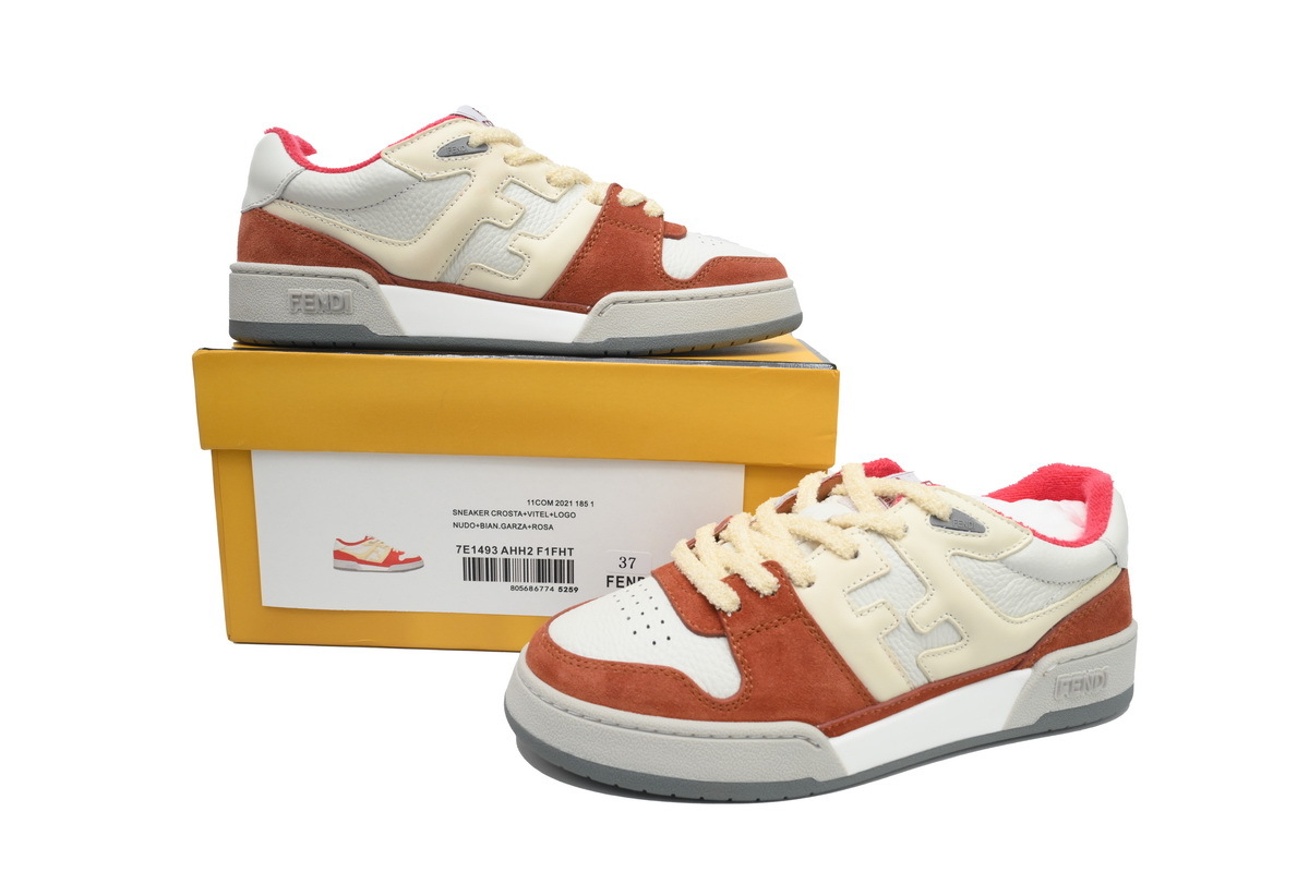 Coco Shoes Fendi Match Low Red Yellow 7E1493 AI1N F1H1D