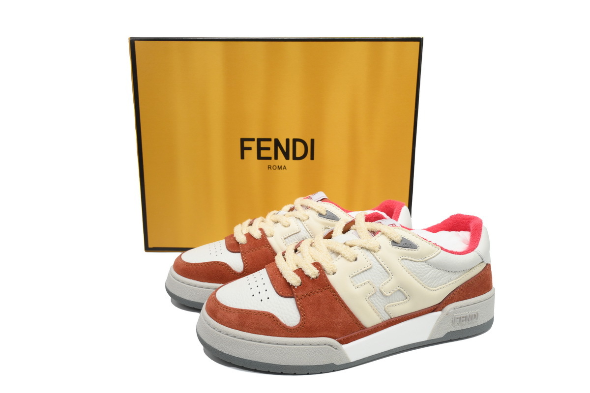 Coco Shoes Fendi Match Low Red Yellow 7E1493 AI1N F1H1D