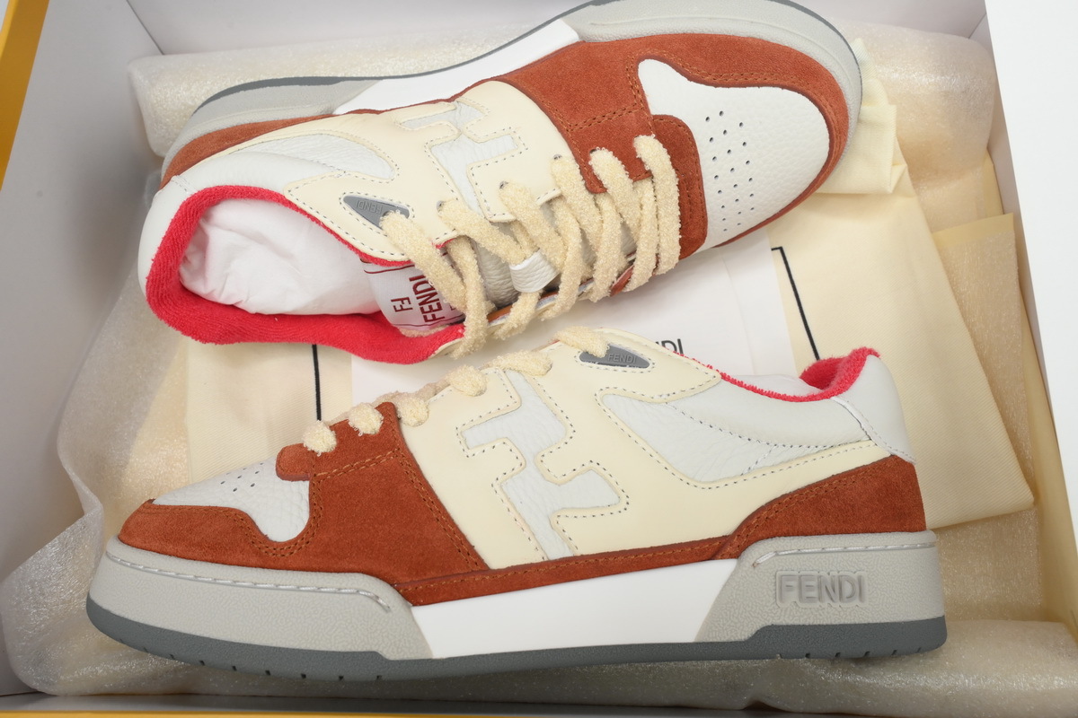 Coco Shoes Fendi Match Low Red Yellow 7E1493 AI1N F1H1D