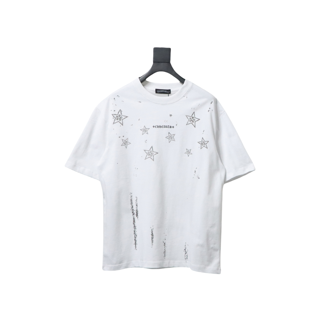 Chrome Hearts Mottled Sanskrit Star Print T-shirt White