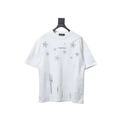 Chrome Hearts Mottled Sanskrit Star Print T-shirt White 01