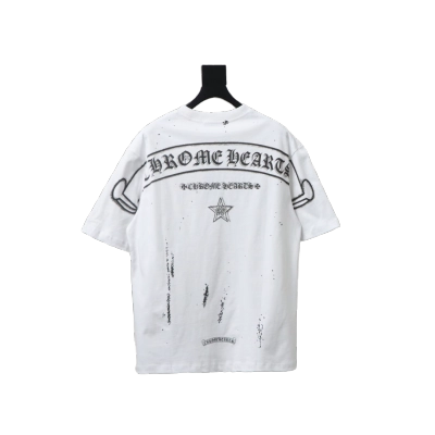Chrome Hearts Mottled Sanskrit Star Print T-shirt White 02