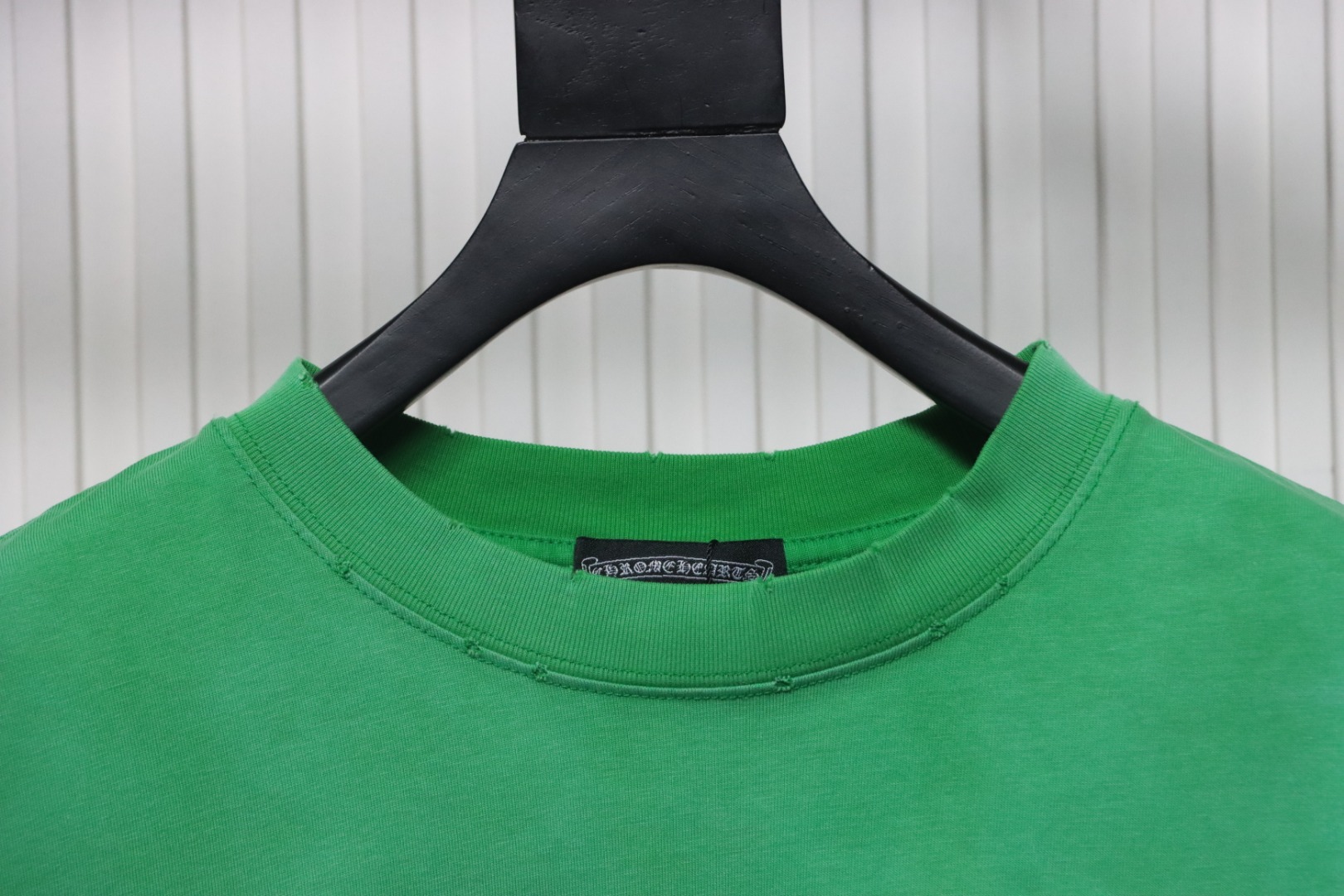 Coco Shoes Chrome Hearts Cross Embroidered Washed T-Shirt Green