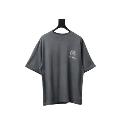 Chrome Hearts Back White Horseshoe Print Grey T-Shirt  02