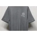 Chrome Hearts Back White Horseshoe Print Grey T-Shirt 