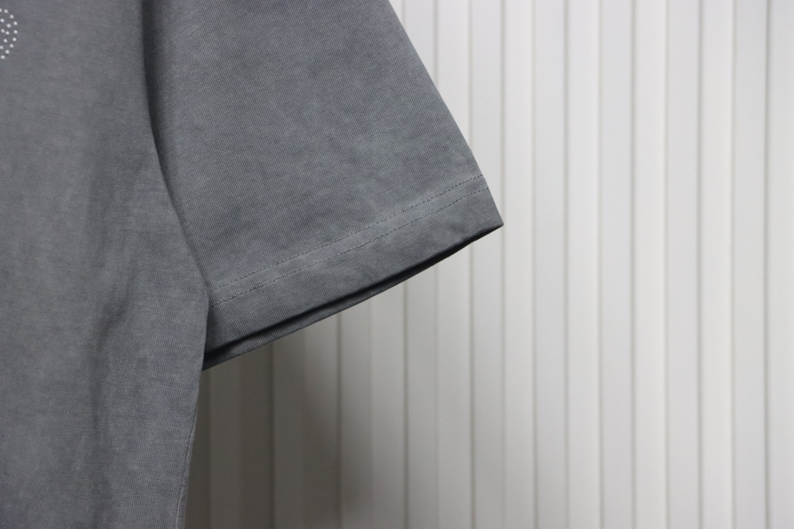 Coco Shoes Chrome Hearts Back White Horseshoe Print Grey T-Shirt 