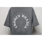 Chrome Hearts Back White Horseshoe Print Grey T-Shirt 