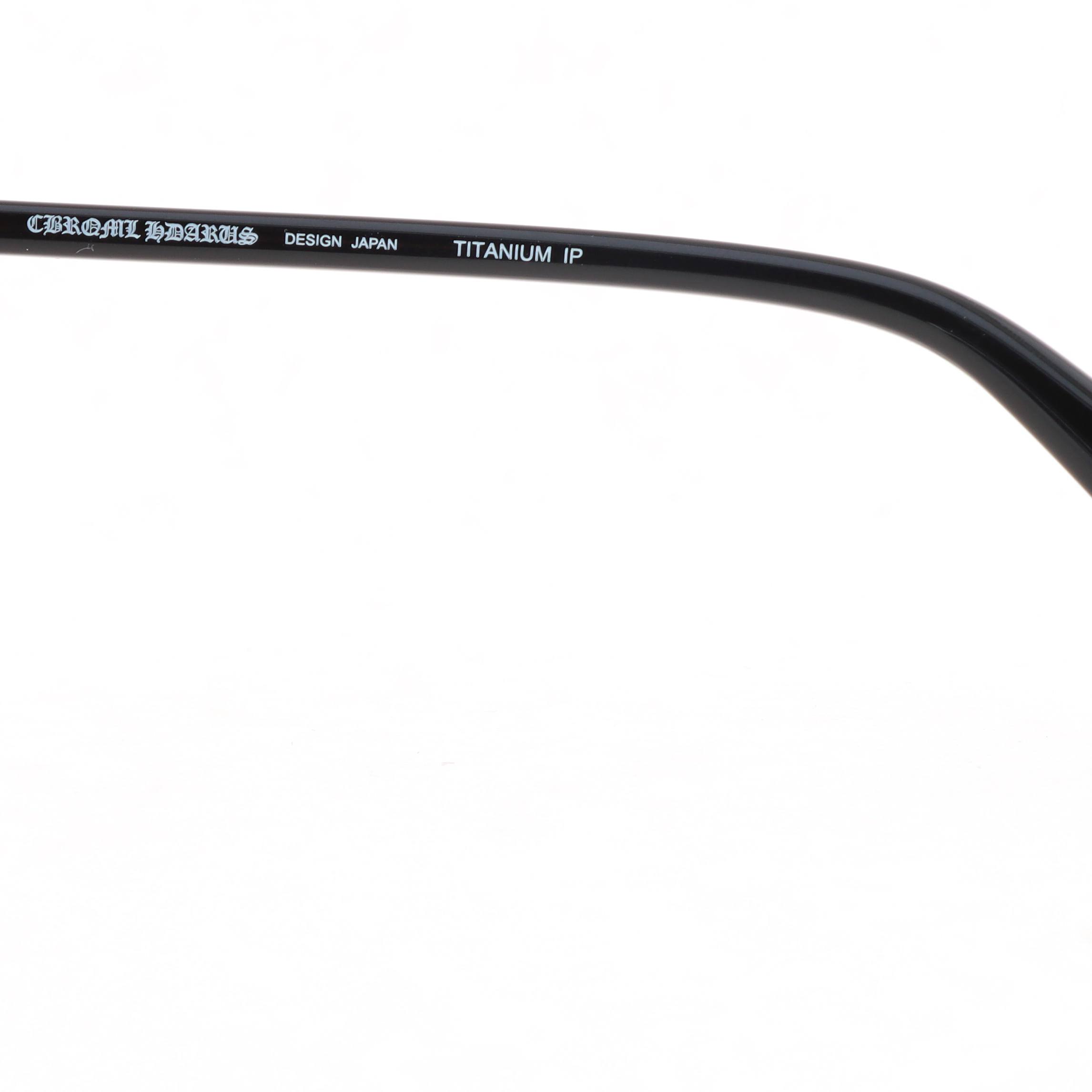 Chrome Hearts Vertical Smile II Eyeglasses Transparent Lens And Black Silver Frame