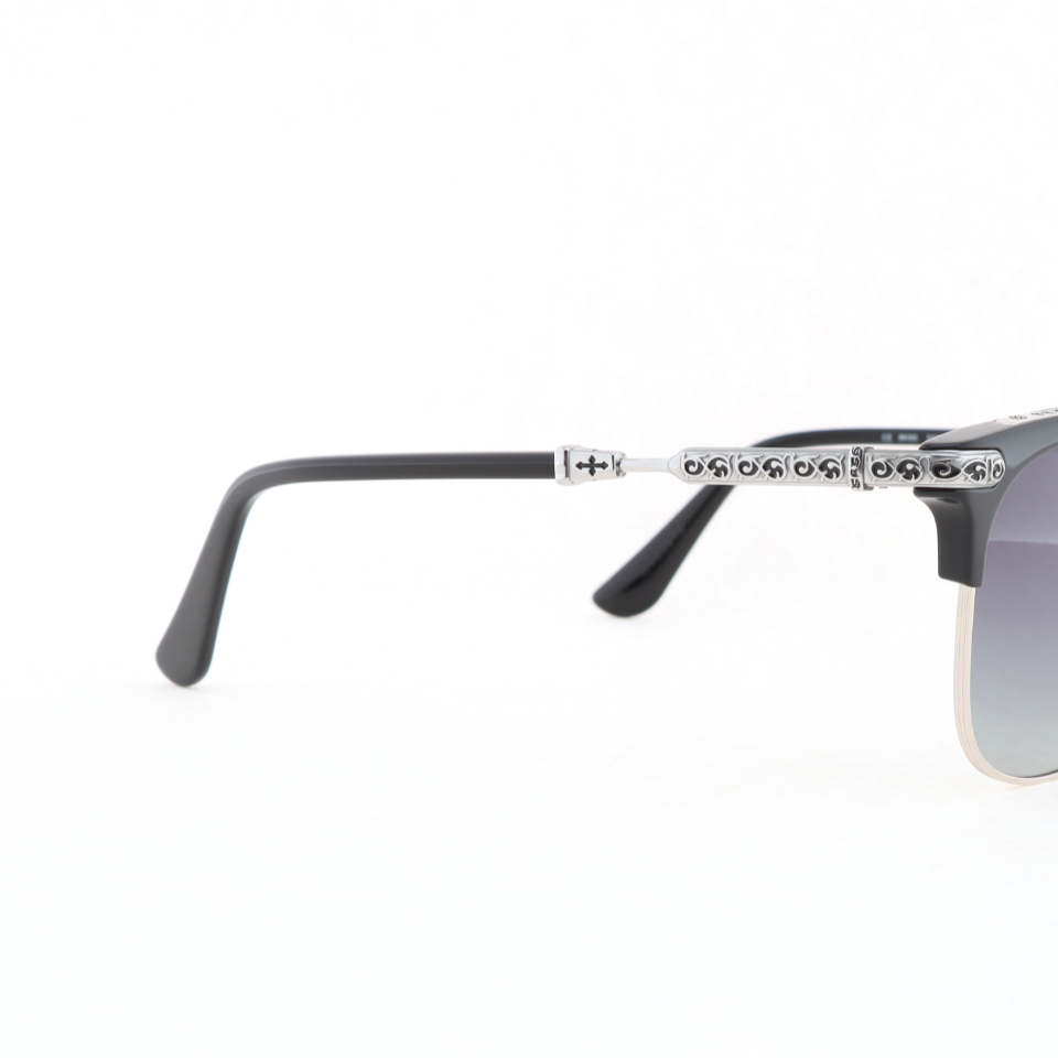 Chrome Hearts Vertical Smile II Eyeglasses Silver