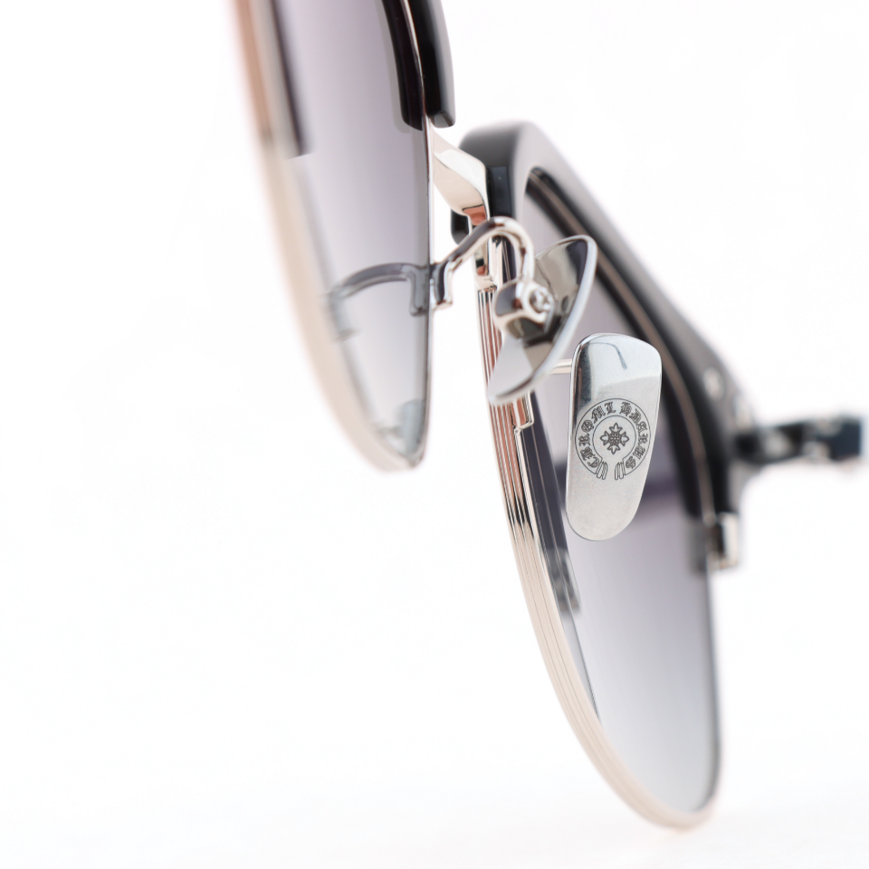 Chrome Hearts Vertical Smile II Eyeglasses Silver