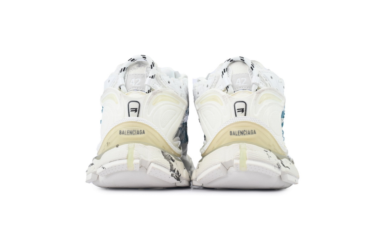 Balenciaga Runner Sneaker Graffiti White Blue 772774 W3RBQ 9040