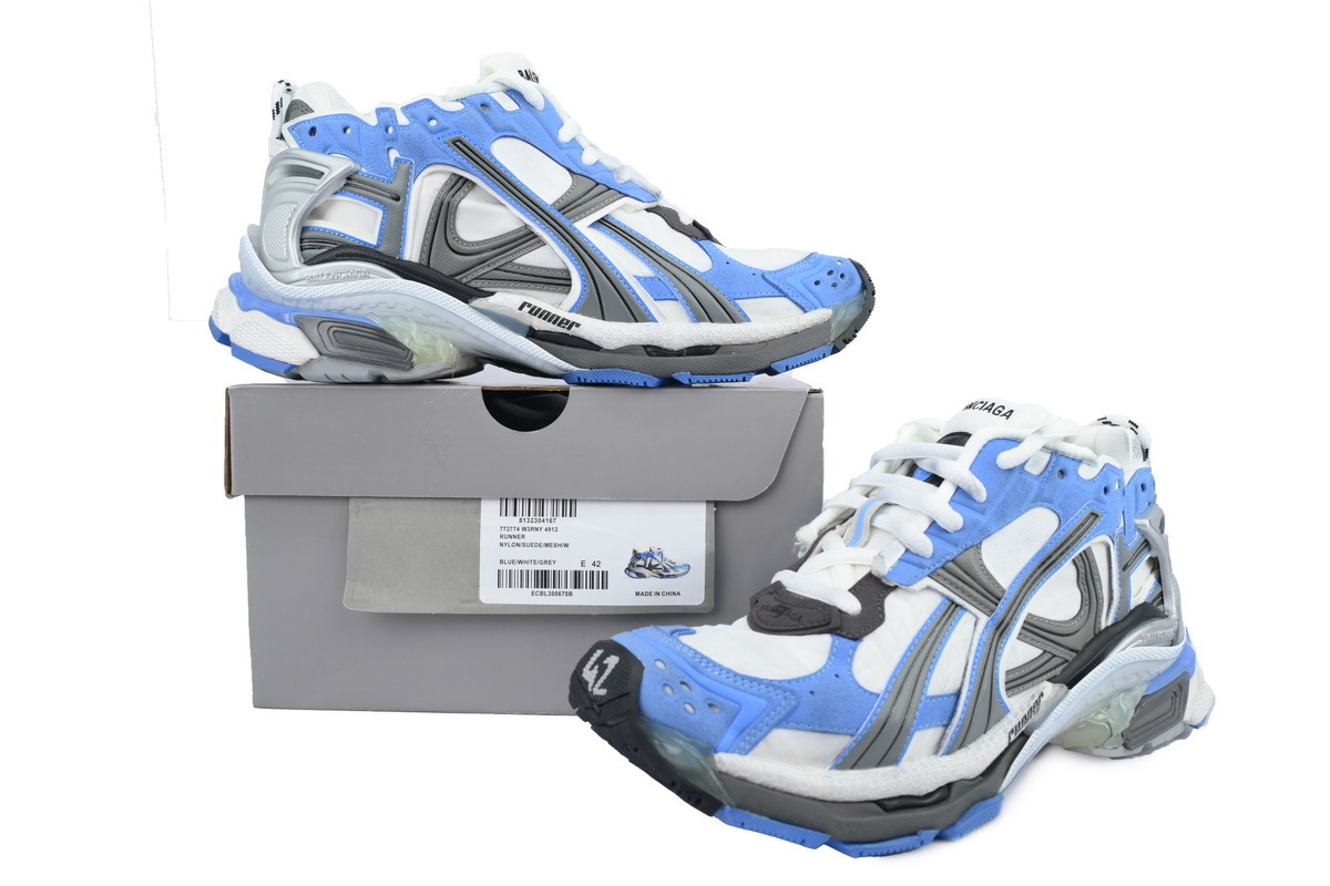 Balenciaga Runner Sneaker Worn Out Blue Grey 772774 W3RNY 4912