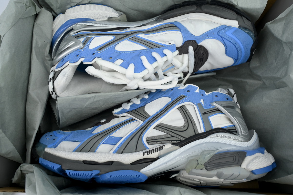 Balenciaga Runner Sneaker Worn Out Blue Grey 772774 W3RNY 4912