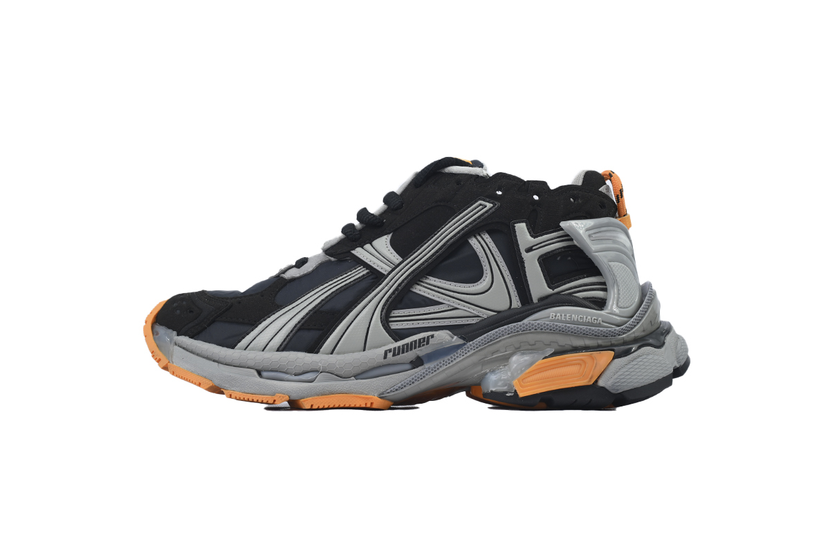 Balenciaga Runner Sneaker Black Fluo Orange 772774 W3RNY 1878