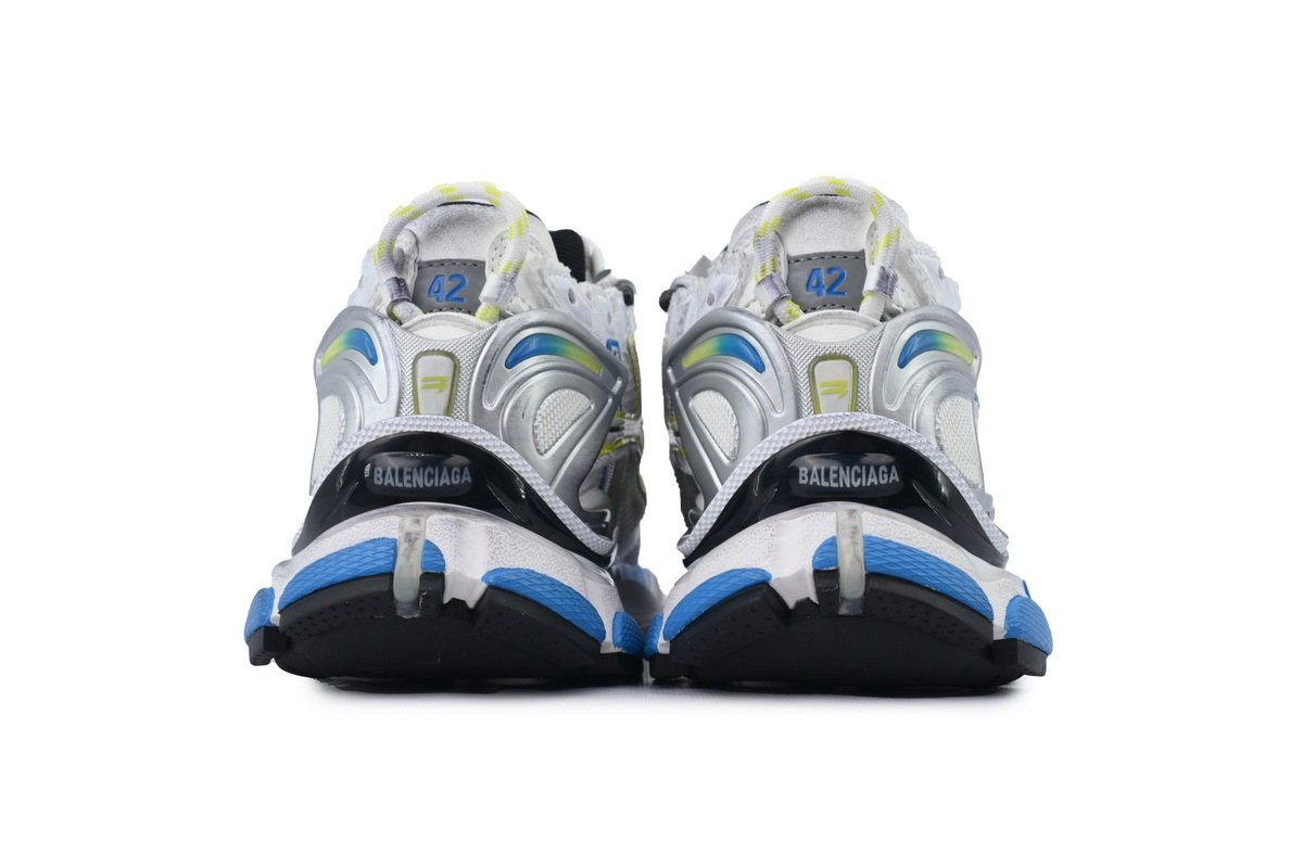 Balenciaga Runner Sneaker White Yellow Blue 772774 W3RMU 9074