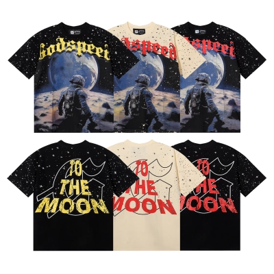 Godspeed No Looking Back T-Shirt #7072 Black Red/Apricot/Black Yellow 02