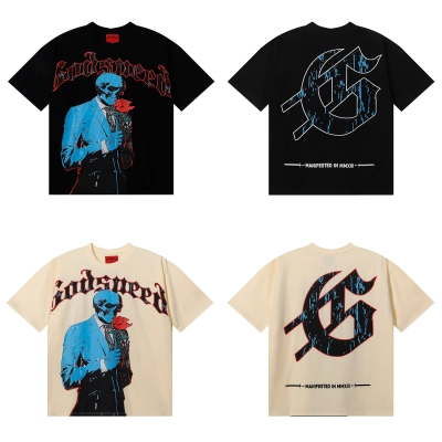 Coco Shoes Godspeed Smell The Roses T-shirt #7070 Black/Apricot 02