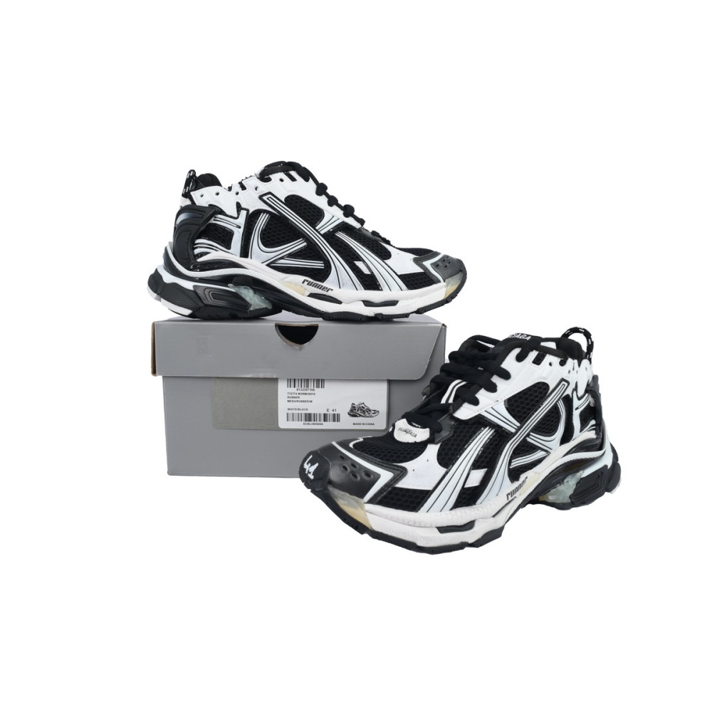 Balenciaga Runner Sneaker White Black 772774 W3RMU 9010
