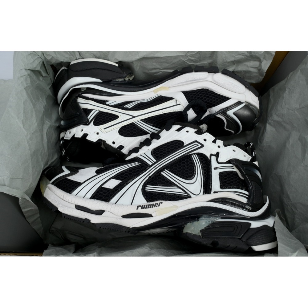 Balenciaga Runner Sneaker White Black 772774 W3RMU 9010