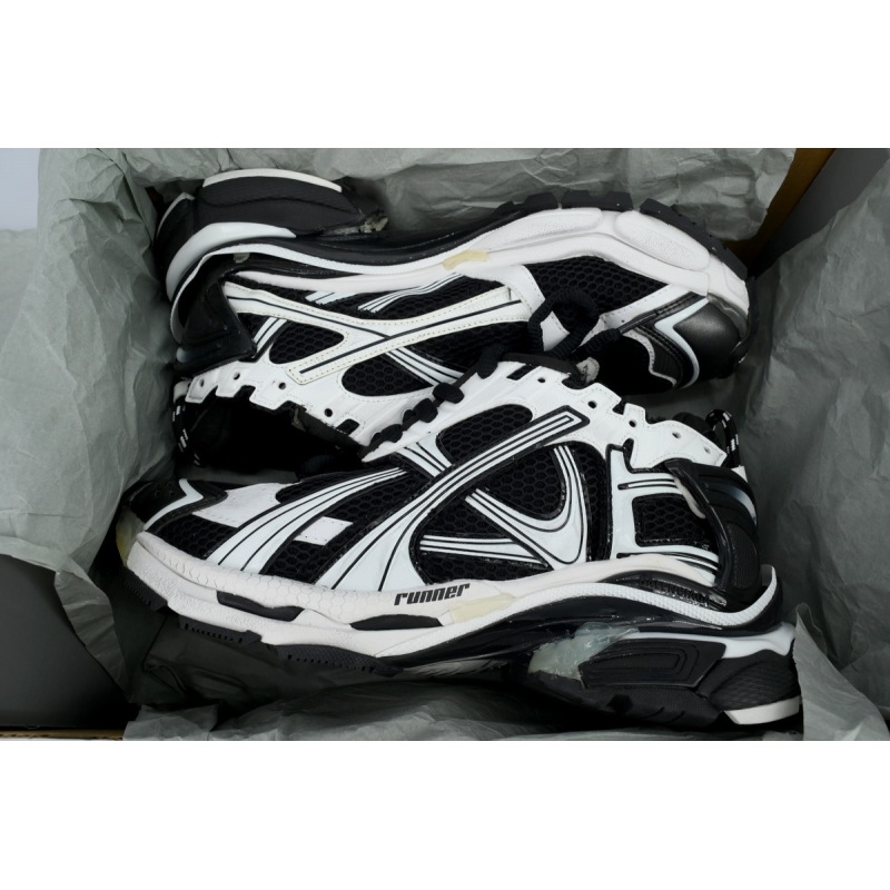 Balenciaga Runner Sneaker White Black 772774 W3RMU 9010