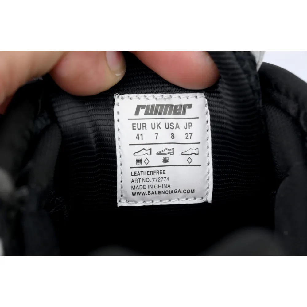 Balenciaga Runner Sneaker White Black 772774 W3RMU 9010