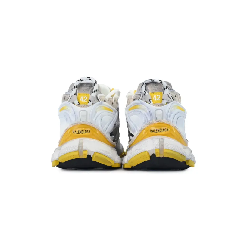 Balenciaga Runner Sneaker White Yellow 772767 W3RNY 9170
