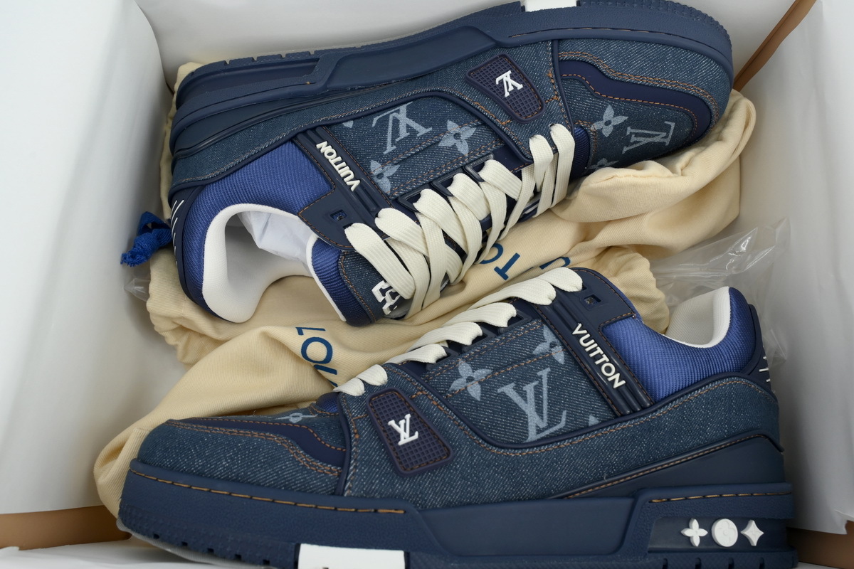 Coco Shoes Louis Vuitton Trainer Deep Blue Cowboy