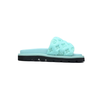 Louis Vuitton Pool Pillow Flat Comfort Mules Light Blue 02