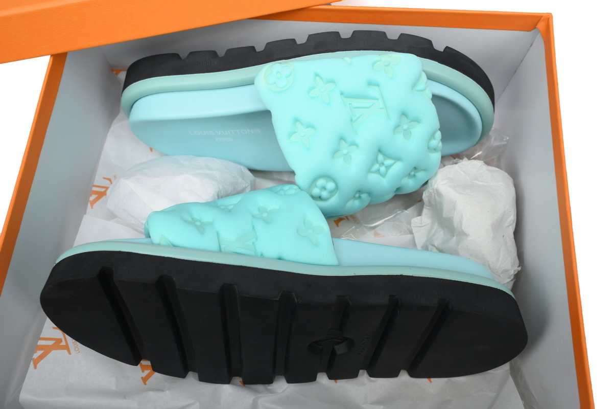 Louis Vuitton Pool Pillow Flat Comfort Mules Light Blue