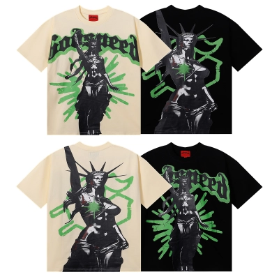 Coco Shoes Godspeed Modern Liberty T-shirt #7067 Black/Apricot 01