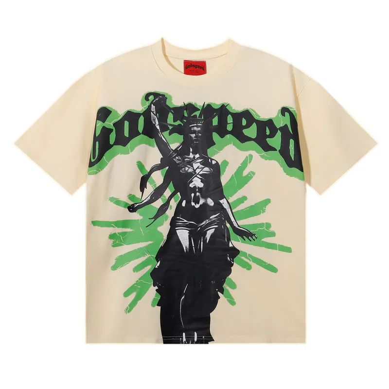 Godspeed Modern Liberty T-shirt #7067 Black/Apricot