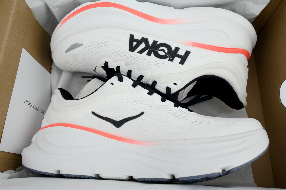 Coco Shoes Hoka One One Bondi 9 Black White Red 1162011-WBLC