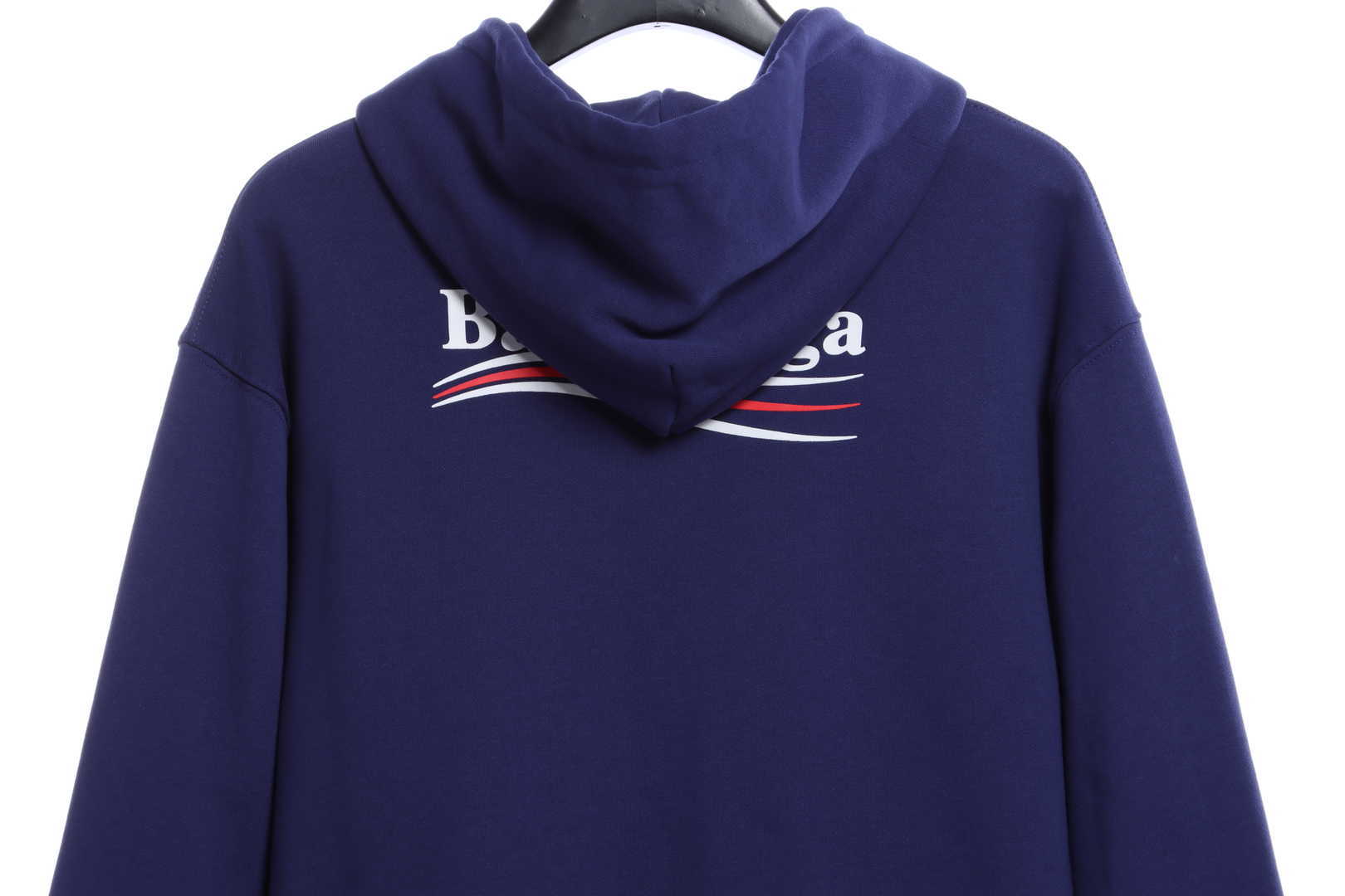 Balenciaga Embroidered Printed Cotton Hoodie Dark Purple