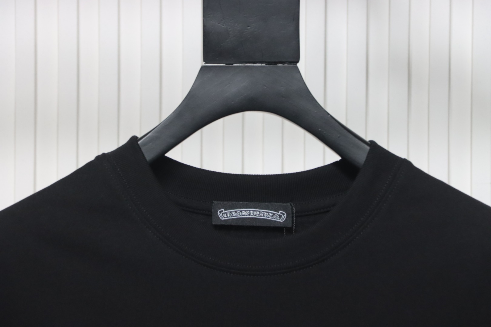 Chrome Hearts Red/White Overlapping Horseshoe Print Black T-Shirt 