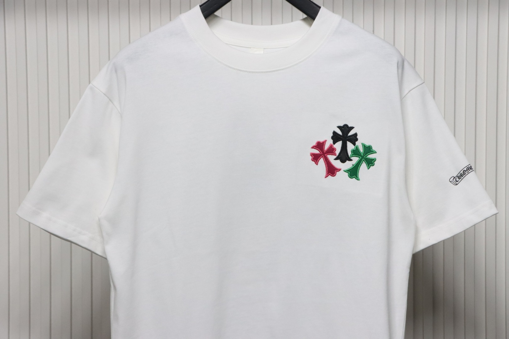 Coco Shoes Chrome Hearts Rainbow Cross T-Shirt White