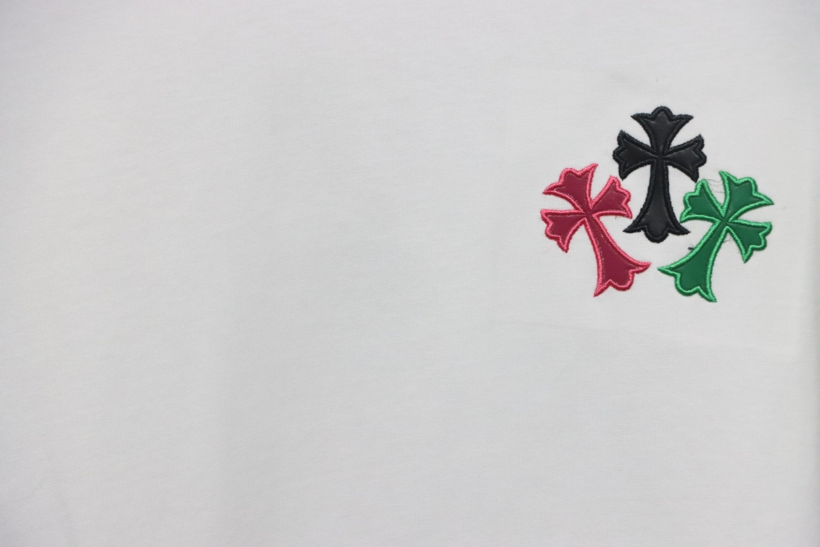 Coco Shoes Chrome Hearts Rainbow Cross T-Shirt White