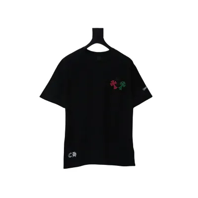 Chrome Hearts Rainbow Cross T-Shirt Black 02