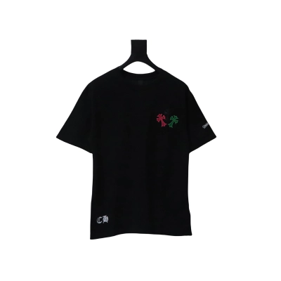 Chrome Hearts Rainbow Cross T-Shirt Black 02