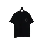 Chrome Hearts Silver Horseshoe Print Black T-shirt