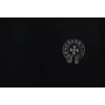 Chrome Hearts Silver Horseshoe Print Black T-shirt
