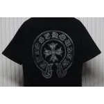 Chrome Hearts Silver Horseshoe Print Black T-shirt