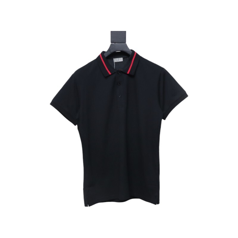 Coco Shoes Dior Back Collar Lettering Jacquard Polo Shirt Black