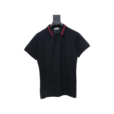 Coco Shoes Dior Back Collar Lettering Jacquard Polo Shirt Black 01